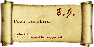 Buza Jusztina névjegykártya